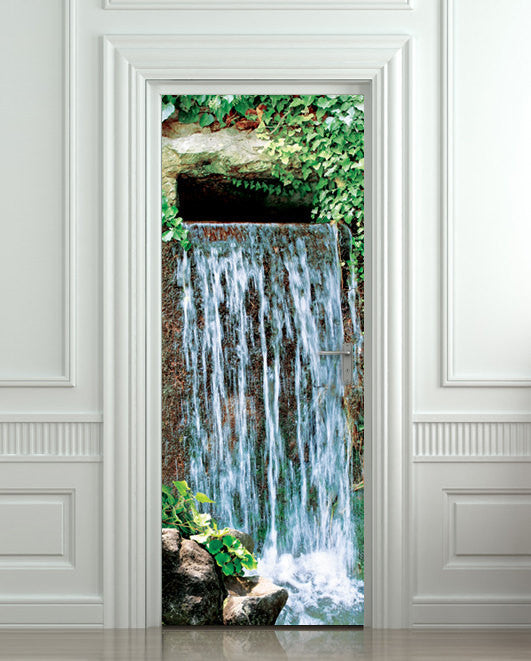 Door STICKER waterfall landscape cataract water mural decole film self-adhesive poster 30"x79"(77x200 cm) - Pulaton stickers and posters
- 1