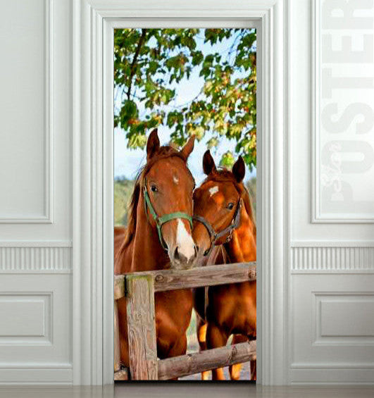 Door STICKER horse