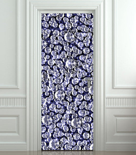 diamonds door mural