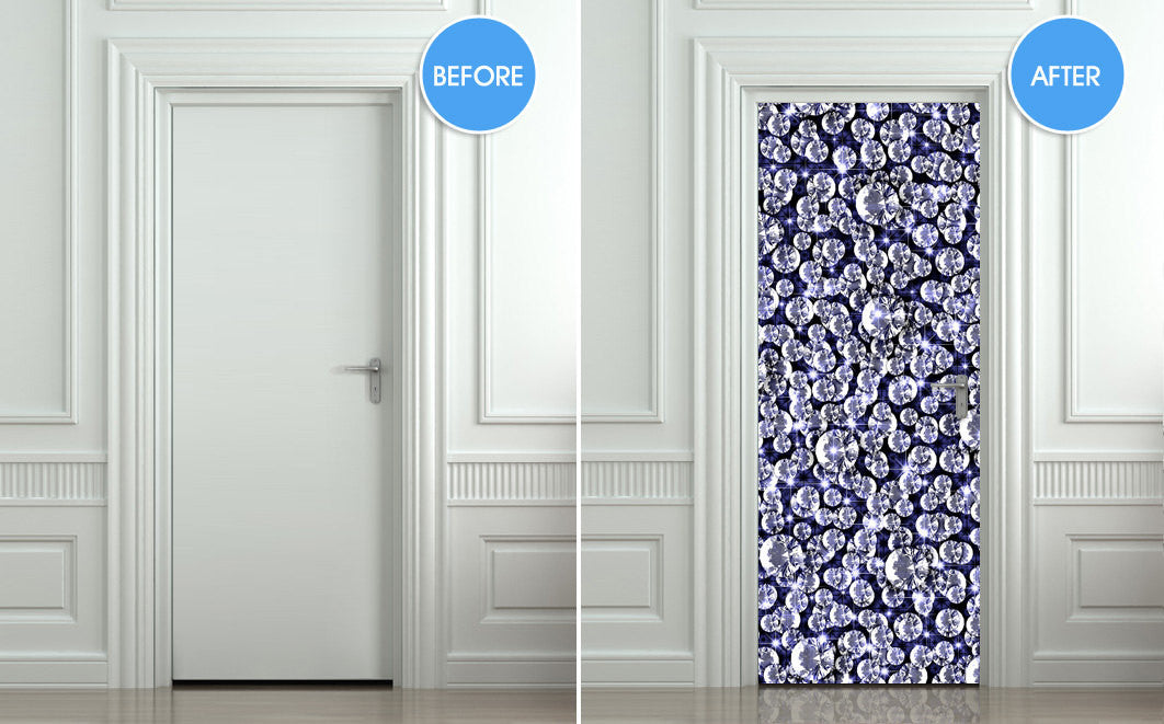 Door STICKER st. valentines day diamonds mural decole film self-adhesive poster 30"x79"(77x200 cm) - Pulaton stickers and posters
- 2