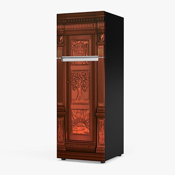 Narnia refrigirator fridge wrap, sticker, cover. Door to Narnia