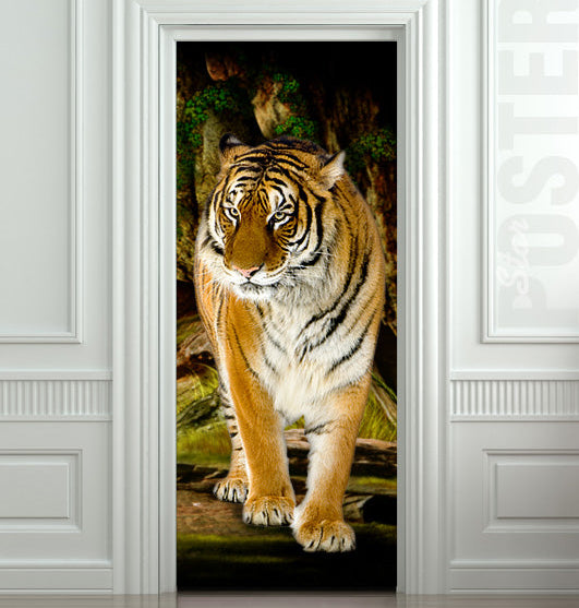 Tiger door sticker cover, 1 piece