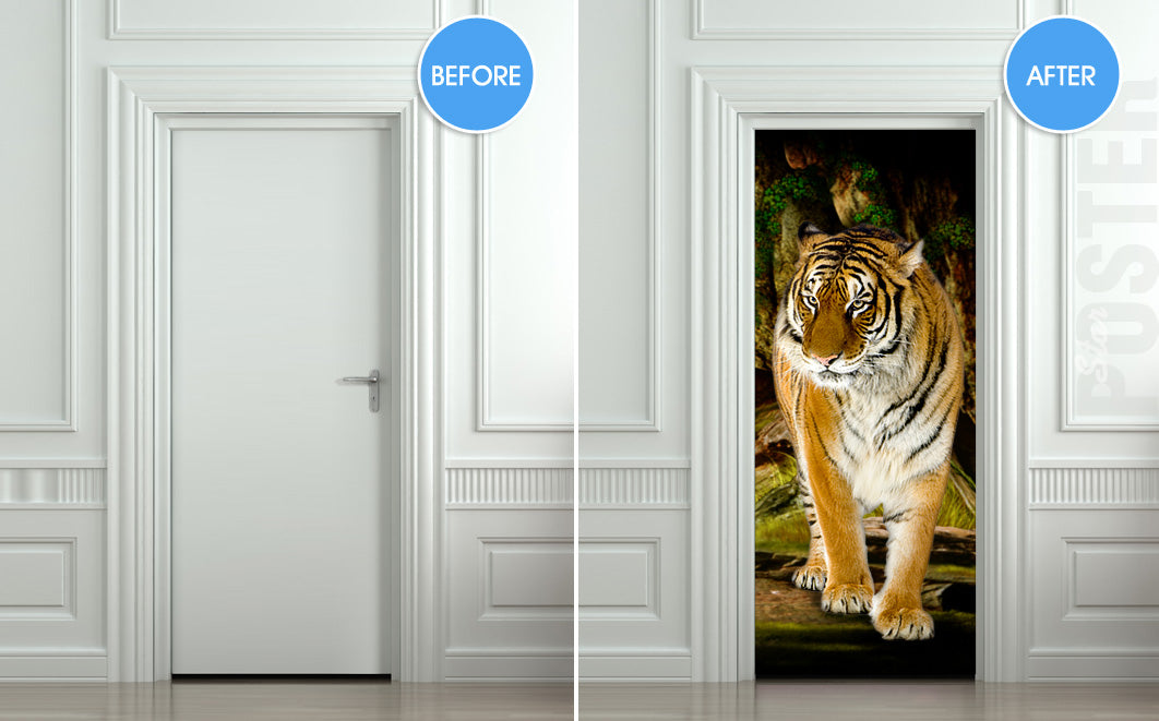 Tiger outside door wrap