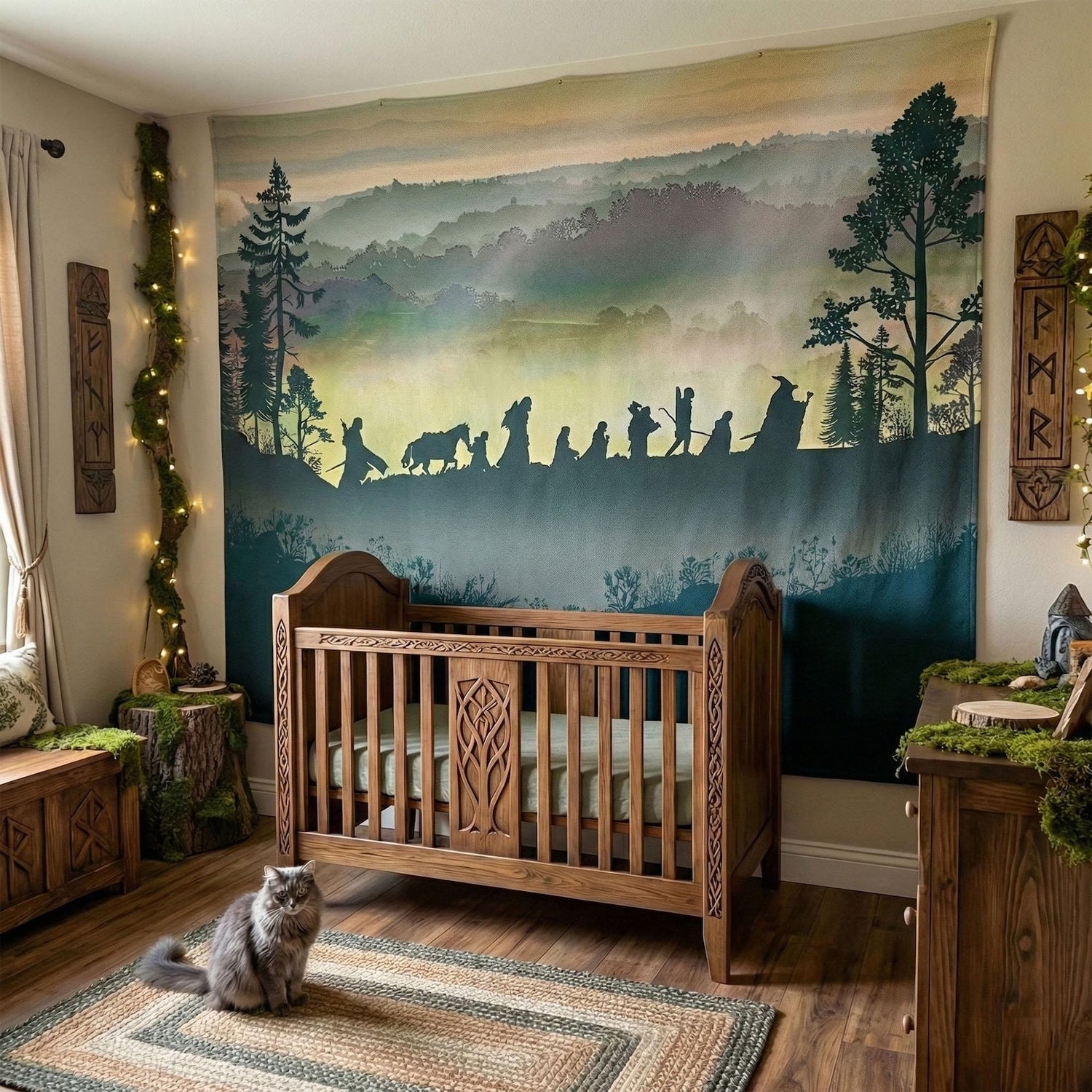Premium Fabric Mural for Textured Walls: Perfect for Nurseries, Garages, and Basements