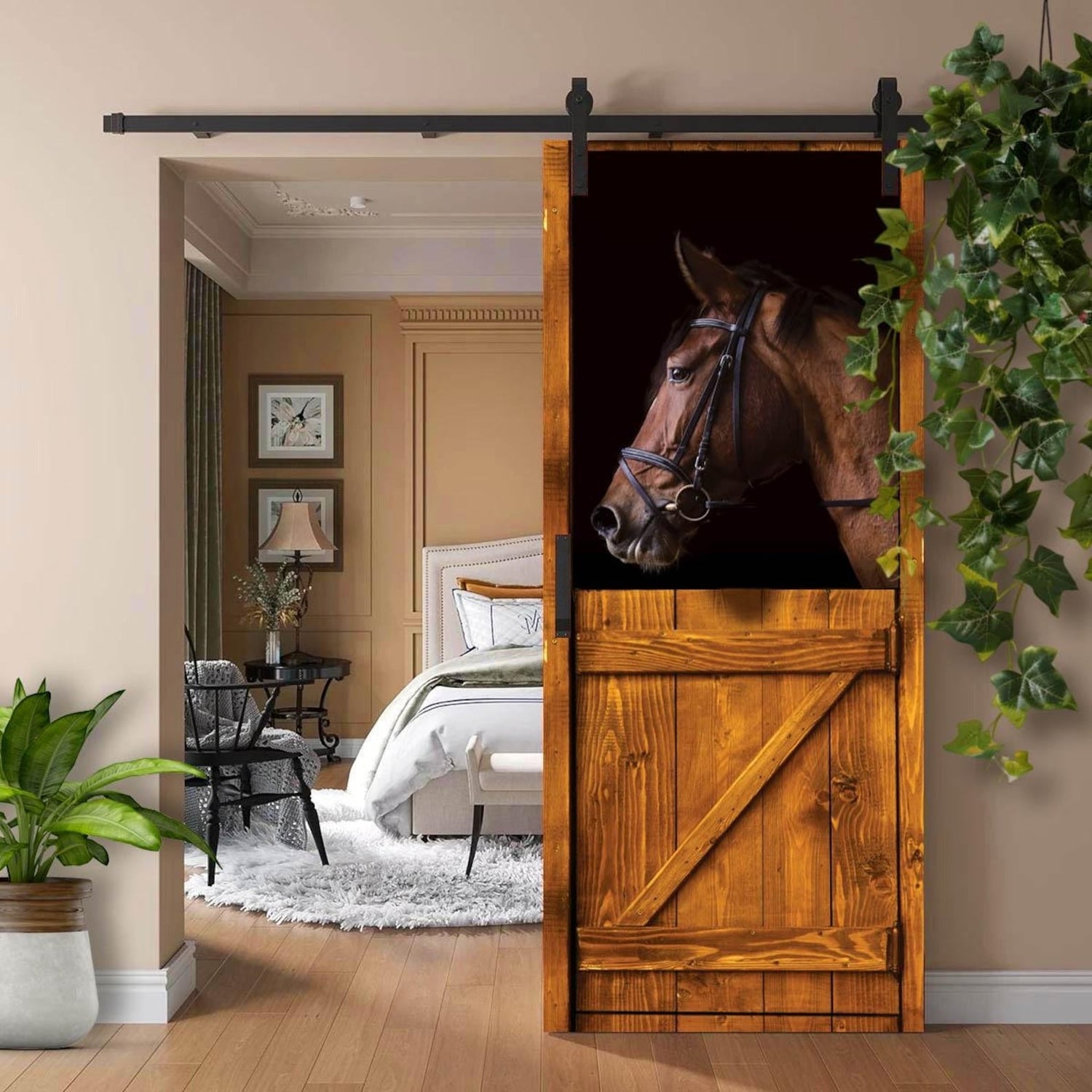 Horse Door Stickers & Wall Murals