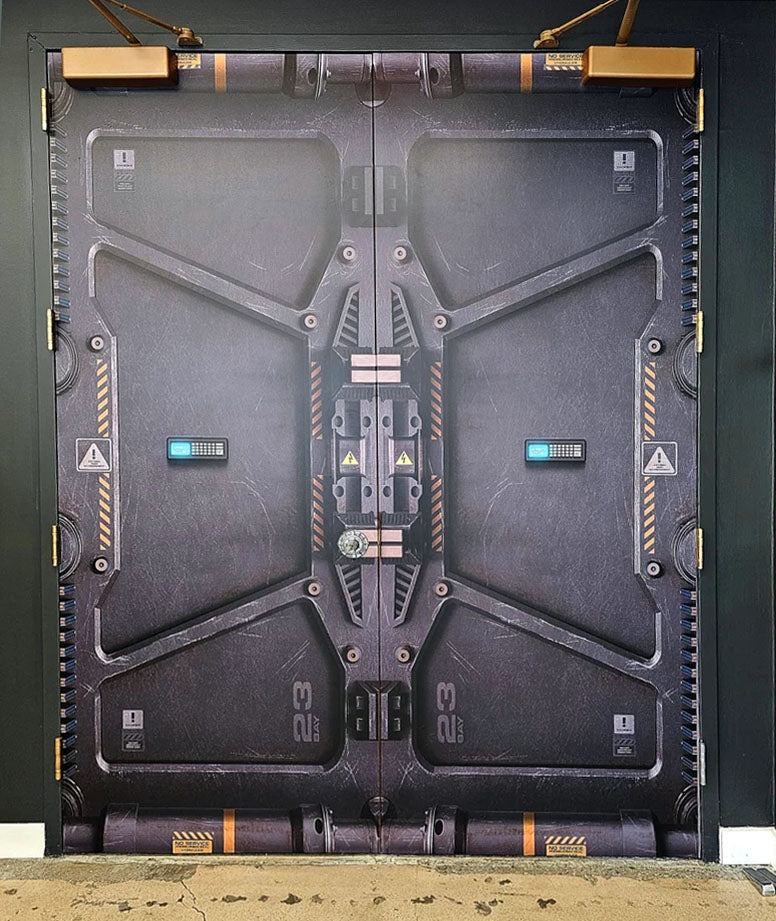 Double door stickers - Sci-Fi decor