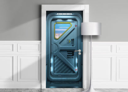 Sci Fi Door Mural - Armoured Bunker, Starship Airlock