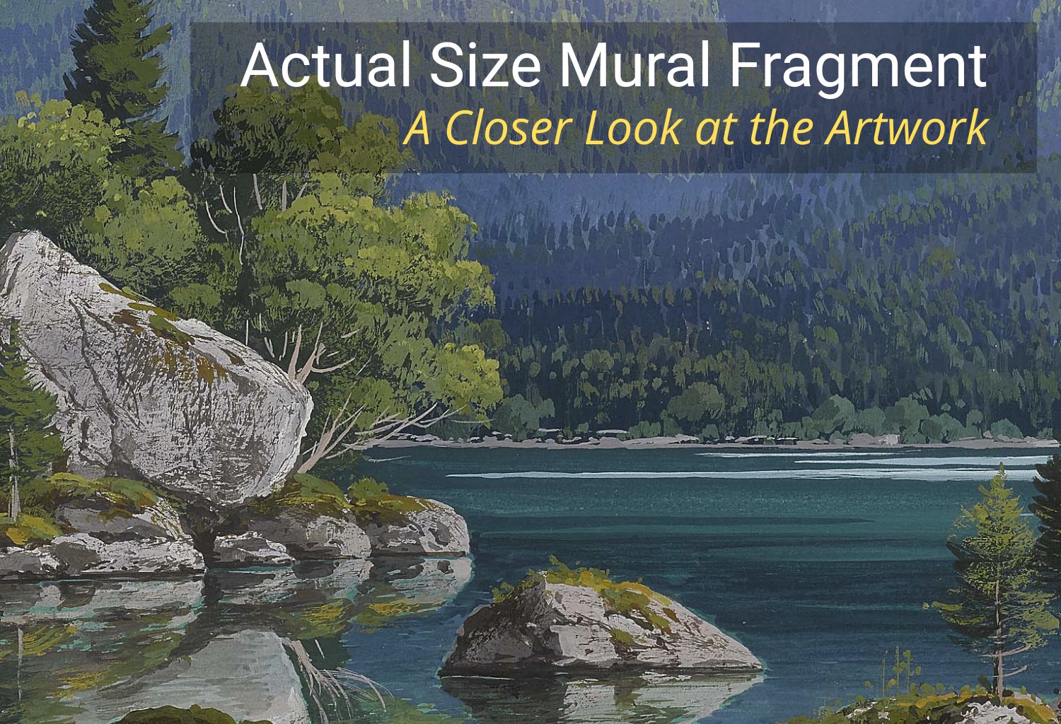 Non woven traditional wall mural with snow capped peaks and evergreen forest