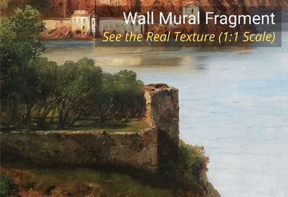 Non-woven traditional wallpaper mural featuring Sorrento coastal view