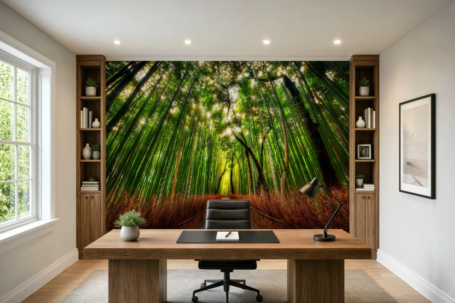 3D Bamboo Trees Wall Mural Asian Landscape Photo Wallpaper