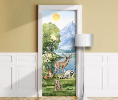 Forest Animals door mural