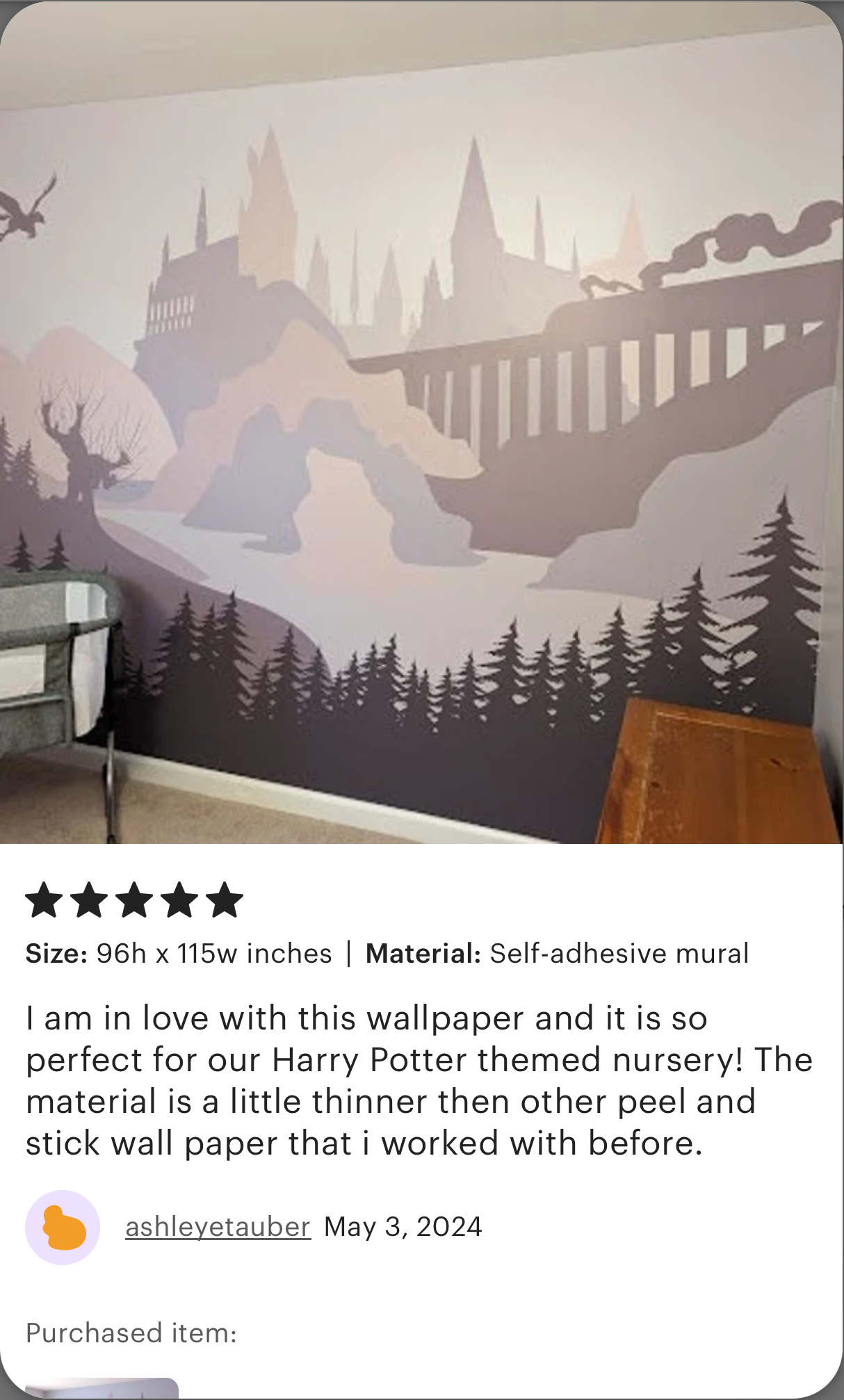 Wizards Castle Wall Mural - Decal, Wallpaper, Tapestry. Lavender-pink palette v1