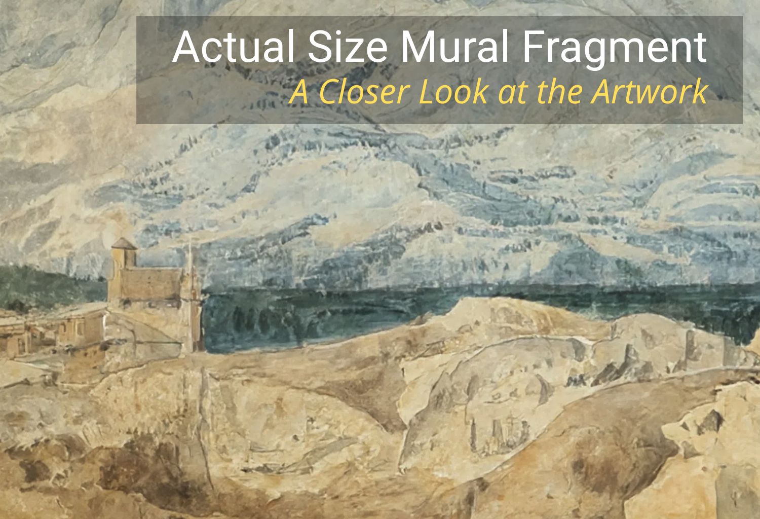 Muted coastal mountain view wall mural installed in traditional dining room