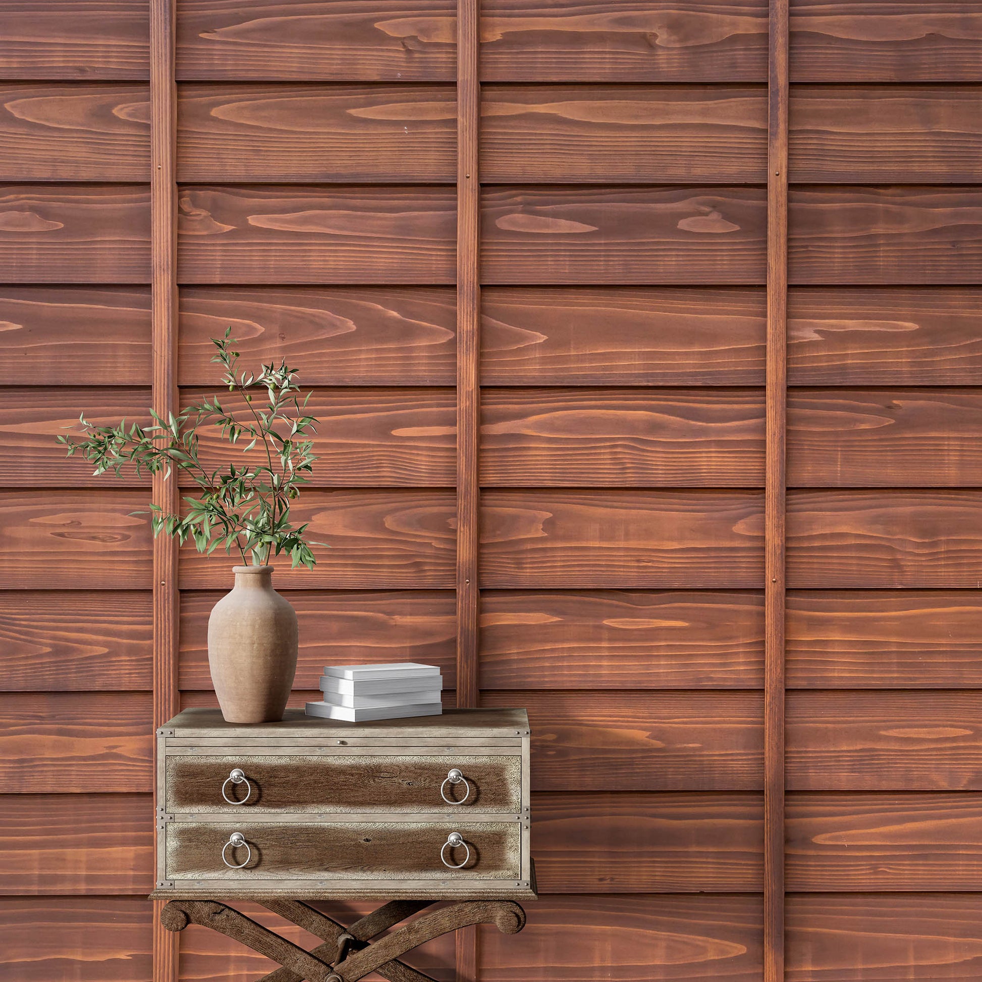 Rustic wall mural