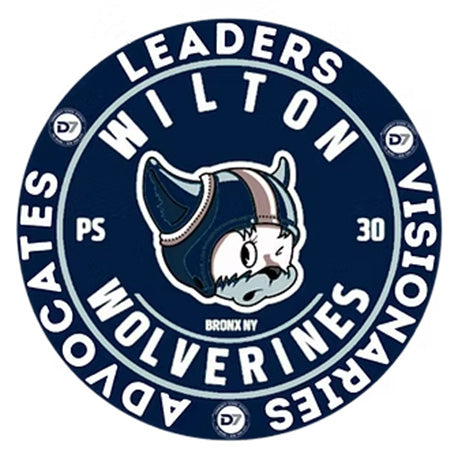 Self-adhesive mural + 12round logos 36x36 in.