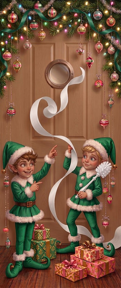 Set of 11 self-adhesive laminated door murals: Size: 36" x 84"