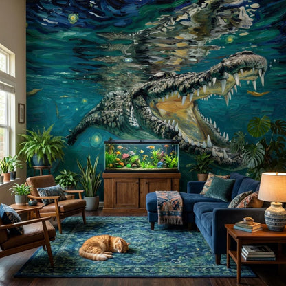 Crocodile Wallpaper, Wall Mural