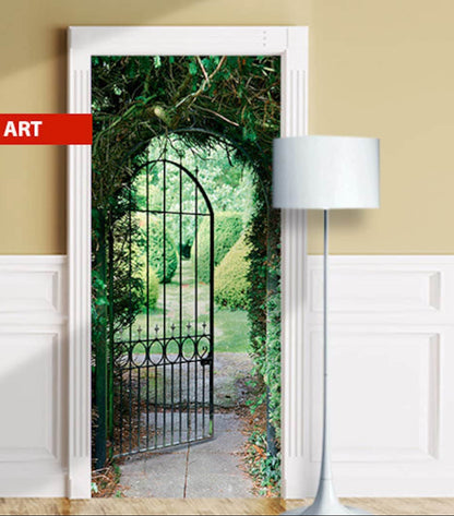Peel and stick door covers