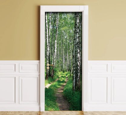 Birches door wrap