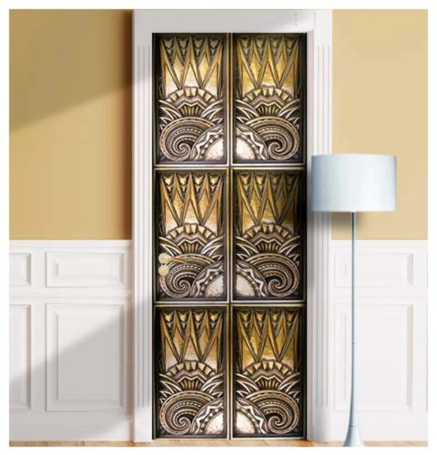 Art Deco Bronze Door Mural