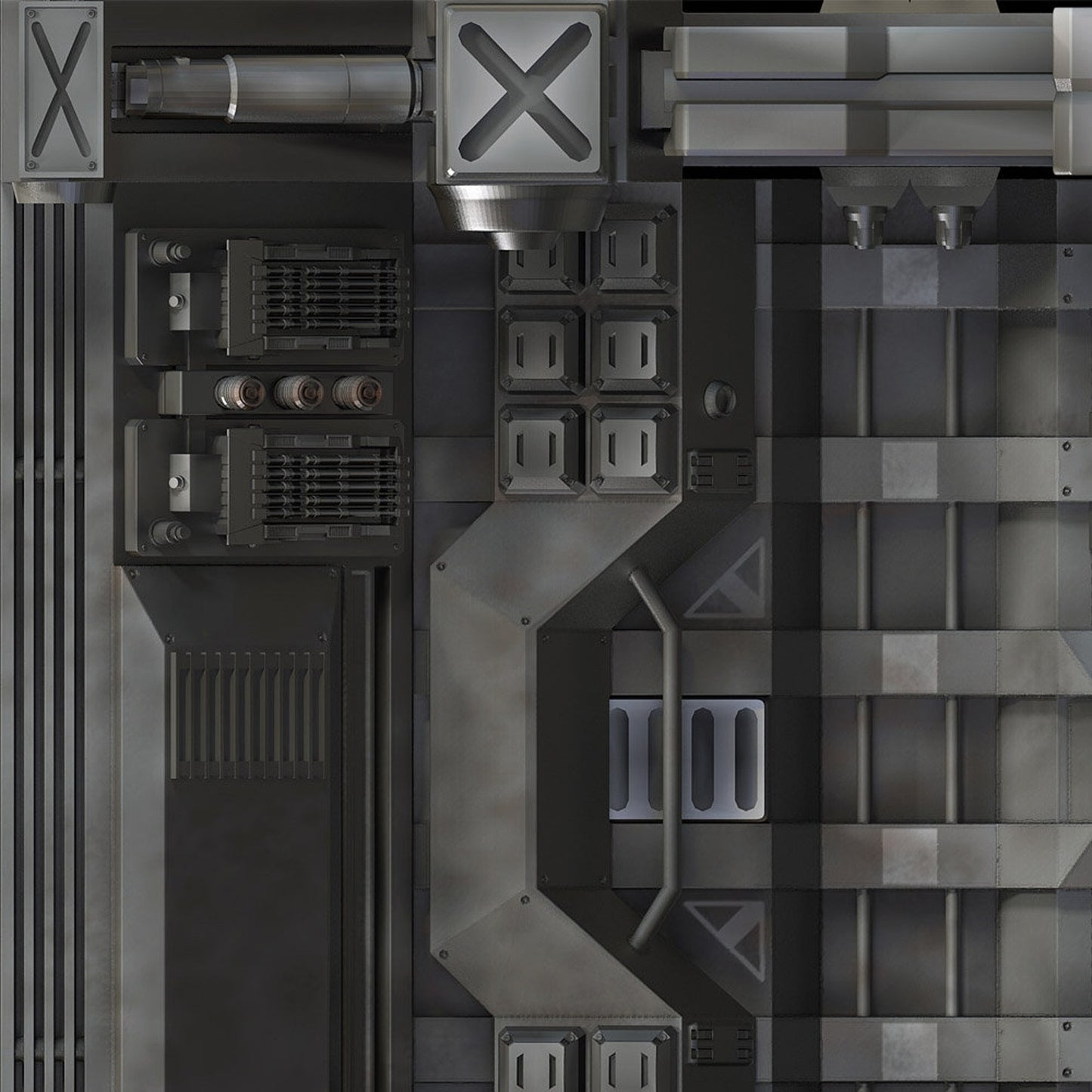 Cyberpunk Vault Door Wrap Peel and Stick 3D Hangar Sticker