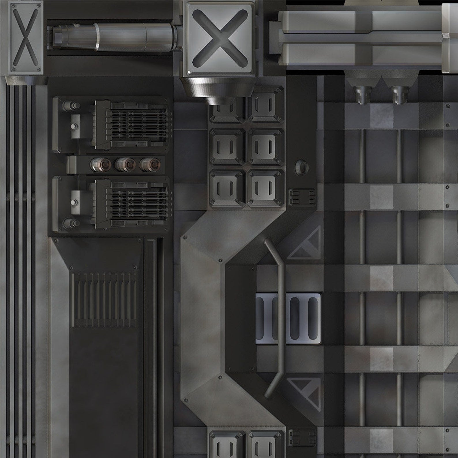 Cyberpunk Vault Door Wrap Peel and Stick 3D Hangar Sticker
