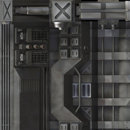 Cyberpunk Vault Door Wrap Peel and Stick 3D Hangar Sticker
