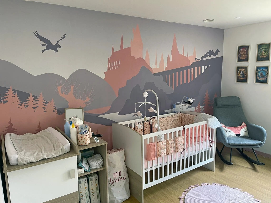 Nursery wall decoration. Wizard's castle