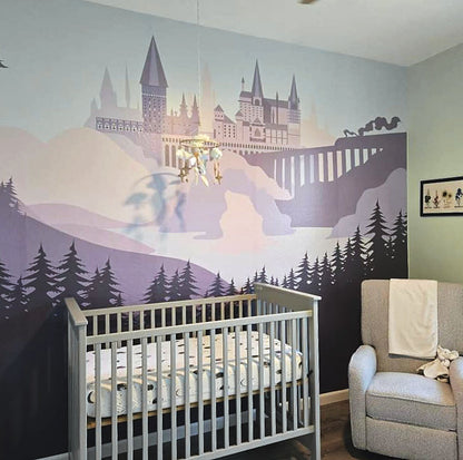 Wizard Academy Wallpaper Peel and Stick Hypogriff Mural