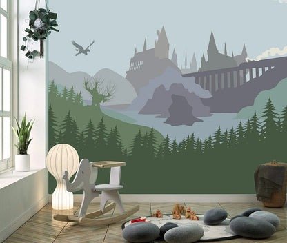 hogwarts castle wall decal