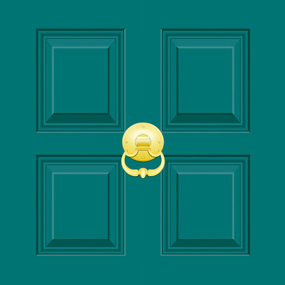 Memory Care Door Wrap for Wayfinding. Laminated. Size: 46 x 46 in.