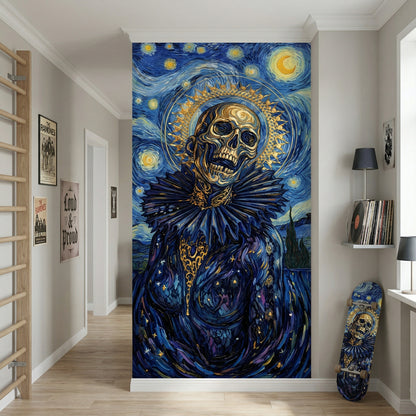 Darkness in Van Gogh's Starry Night door sticker mural, wrap, cover. 1 piece, self-adhesive
