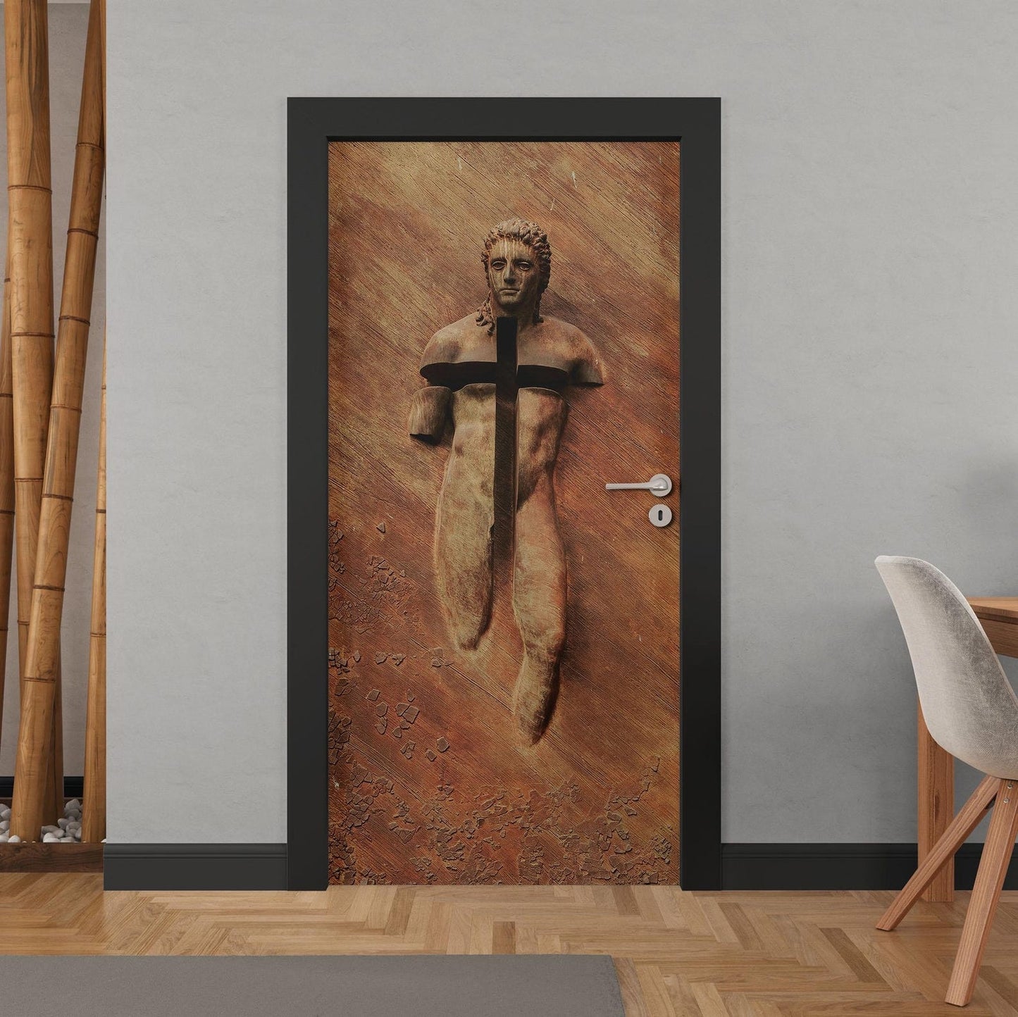 Crucifixion Art Door Mural