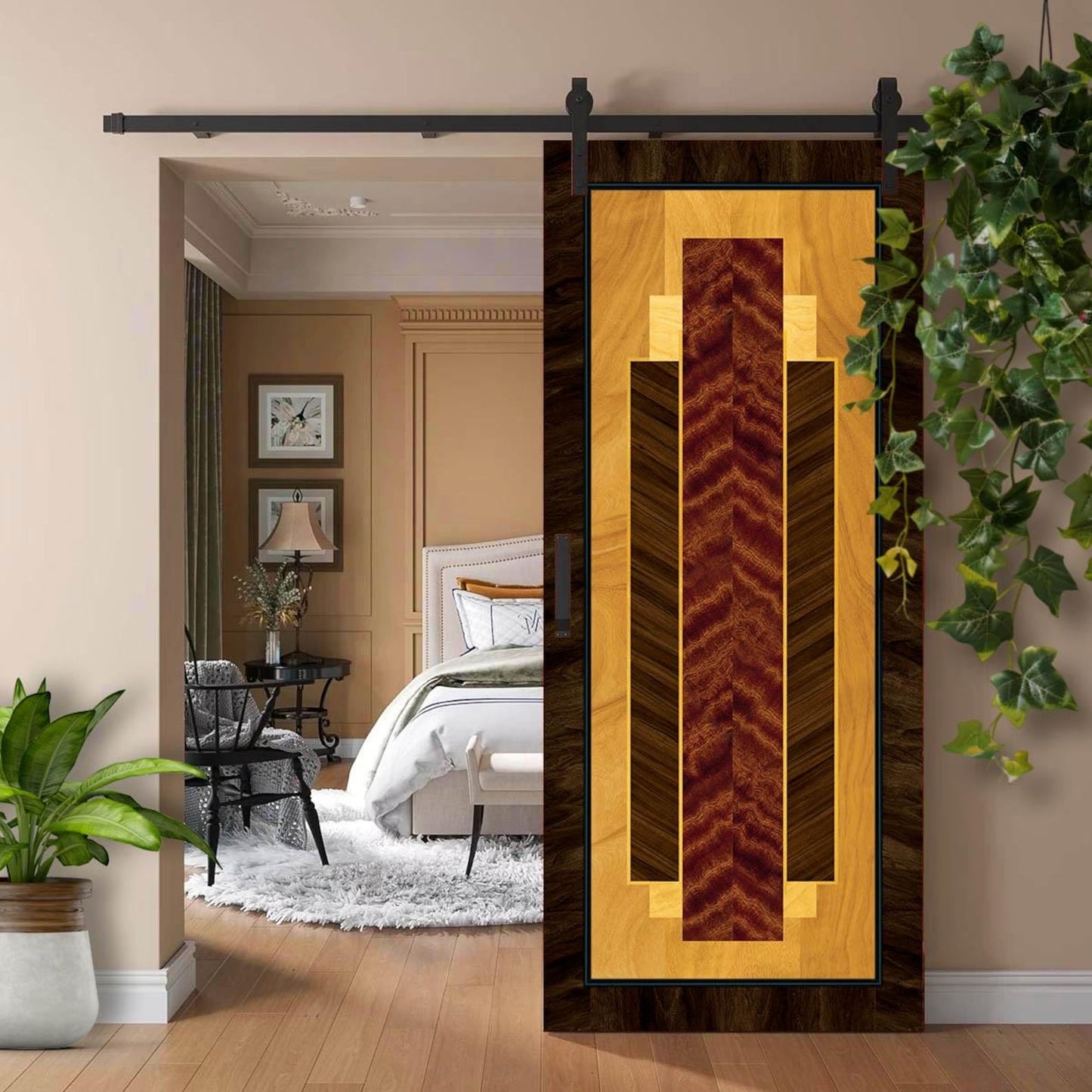 Art Nouveau, Art Deco, Modern Hotel Door Mural. American Horror Movie. AHS.