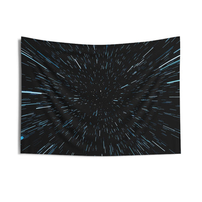 Star Hyperspace Large Wall Tapestry | Zoom Background Fabric Mural | Rental-Friendly