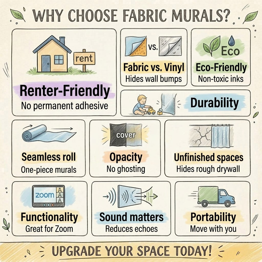 Why choose fabric murals? 10 Benefits