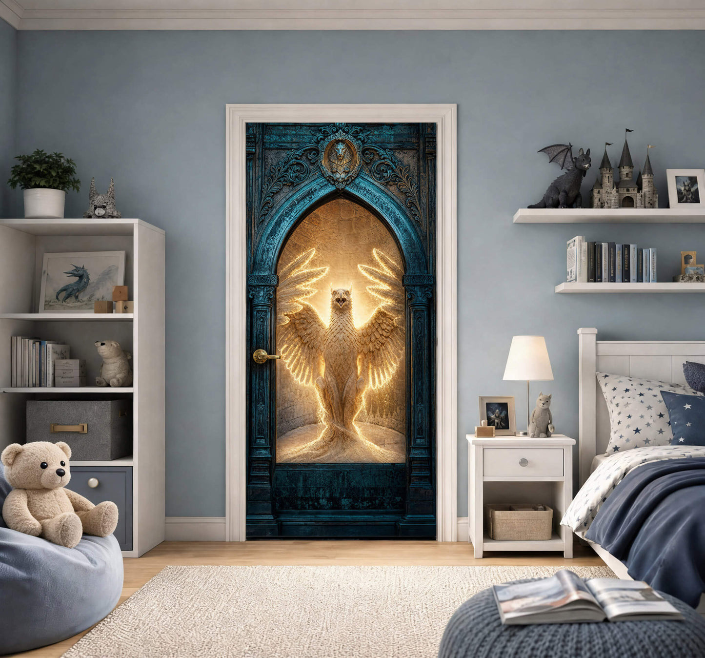 3D Mythical Hybrid Door Wrap Glowing Alchemy Portal Skin