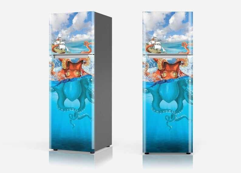 Funny Octopus Fridge Wrap