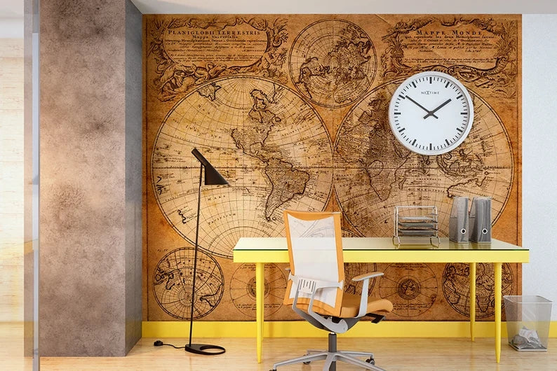 Old World Map Wall Decal