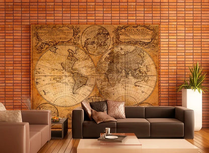 Old World Map Wall Mural Sticker