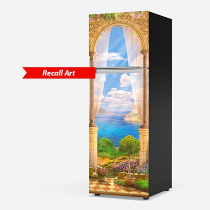 Old Stone Arch Fridge Cover