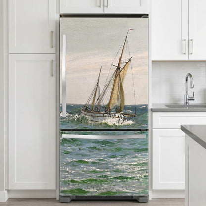 Sailboat fridge wrap