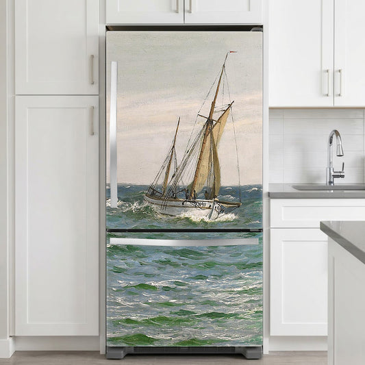 Sailboat fridge wrap