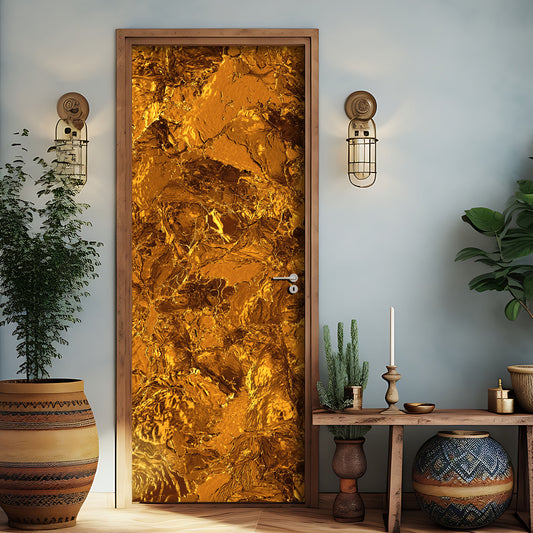 Decorative gold door