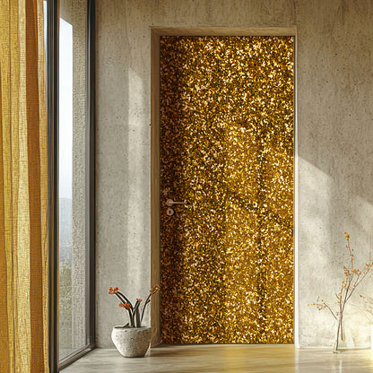Gold door mural