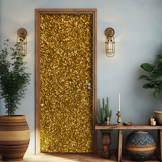 Decorative gold door sticker