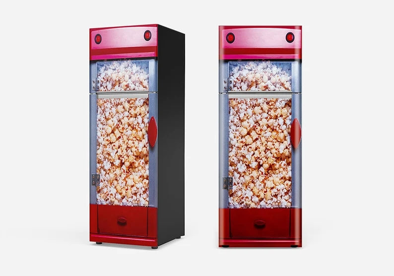 Refrigerator Sticker Decal Popcorn Box 