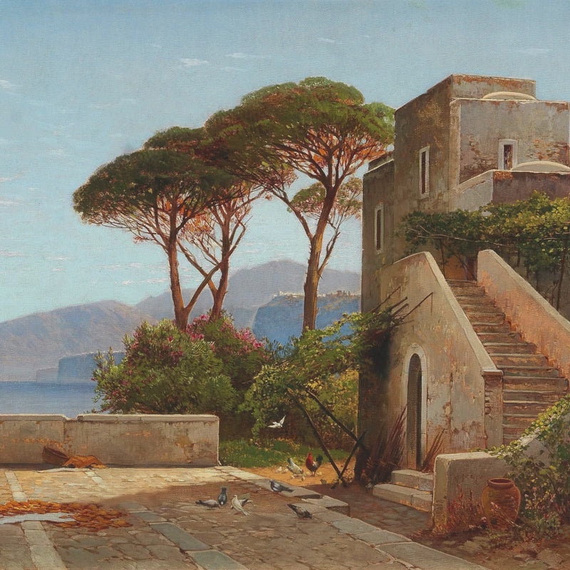 19th century Mediterranean landscape fine art reproduction wall mural