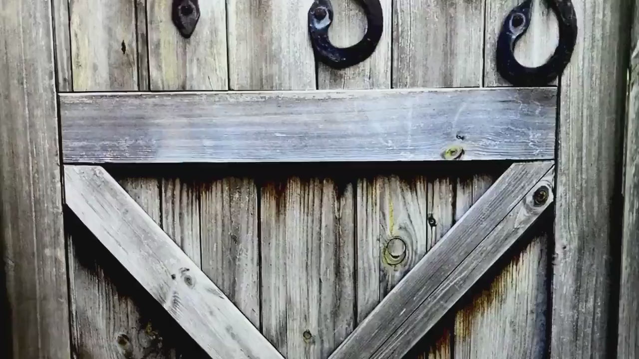 White Horse in Stall door mural