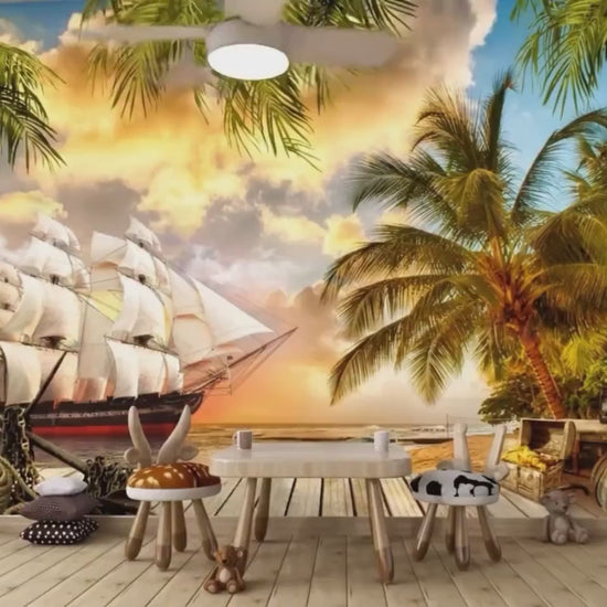 Pirate sailboat Wallpaper